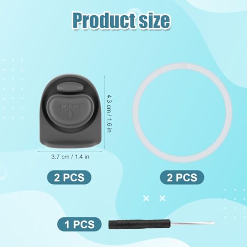 Silicone Replacement Bottle Stopper & Seal Ring Set for Water Bottles