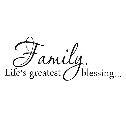 Family Life's Greatest Blessing Vinyl Wall Decal - 22 x 8.3 Inch
