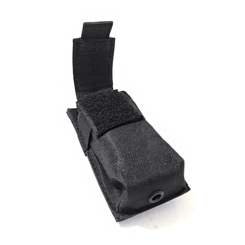 Molle Flashlight Pouch - Portable 4.6 Inch Waist Pack - Black