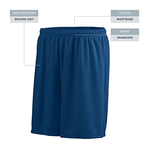 Moisture Wicking Youth Boys Basketball Shorts - Navy, Large