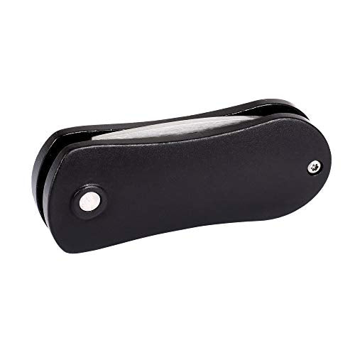 Golf Divot Repair Tool - Metal Foldable with Pop-up Button & Magnetic Ball Marker - Black Undulate