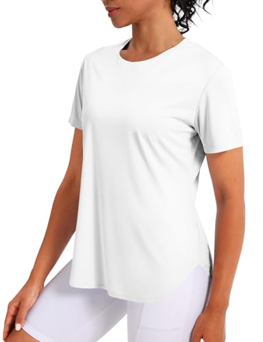 Women's UPF 50+ Sun Protection Workout T-Shirt - White - XX-Large