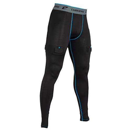 Champro Men's Hcc2 Compression Jock Tights Medium Black Hockey Gear