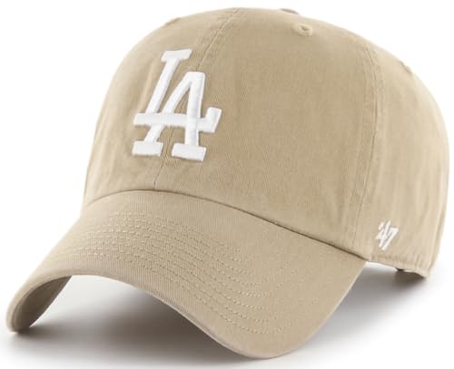 Los Angeles Dodgers Baseball Cap - Khaki & White Adjustable Hat