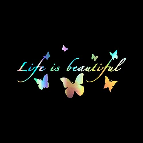 Butterflies Silhouette Vinyl Decal Sticker - 8" x 3"