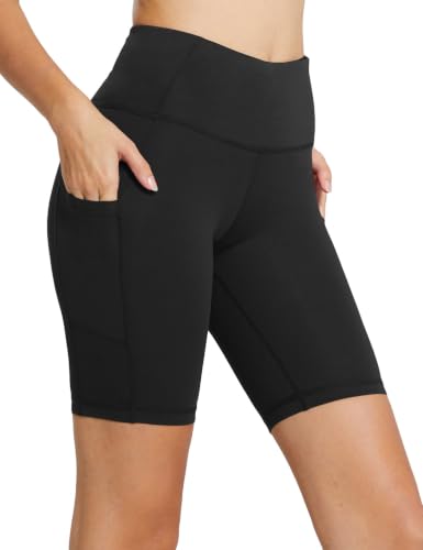High Waist Women's Biker Shorts with 3 Pockets