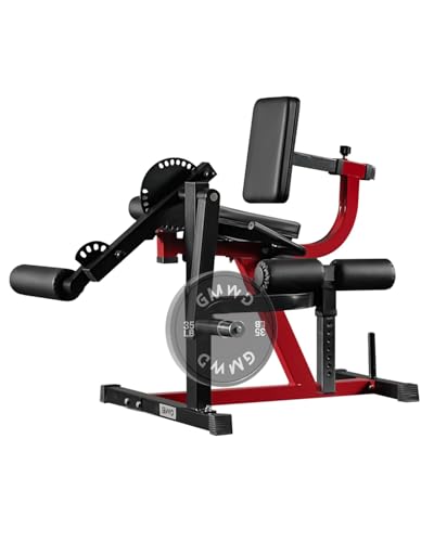 Leg Extension and Curl Machine - Adjustable Lower Body Bench - Red LE02