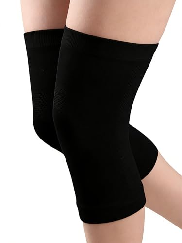 SUJAYU Black Large Knee Compression Sleeves for Pain Relief & Support