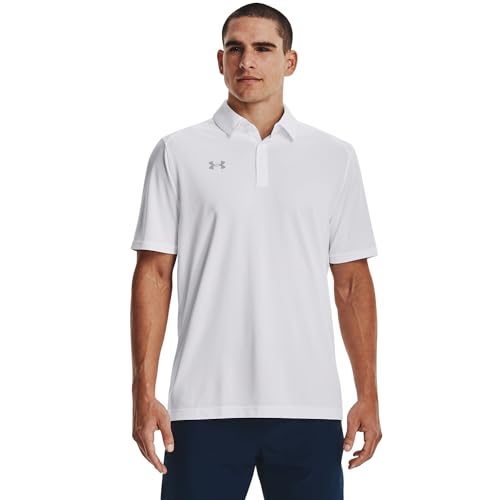 Under Armour Men's Tech Polo X-Large Tall White - Breathable Anti-Odor Performance Shirt