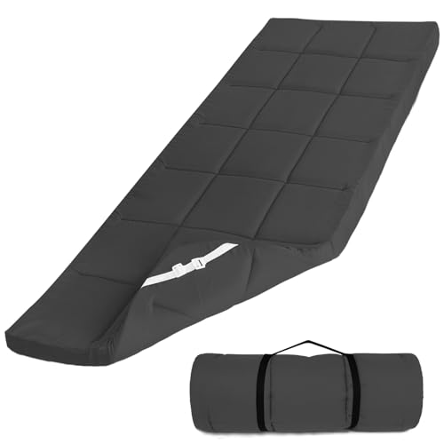 SPRINGSPIRIT Black 30x75 Inch Camping Cot Mattress Topper Foam Pad, Thick & Soft