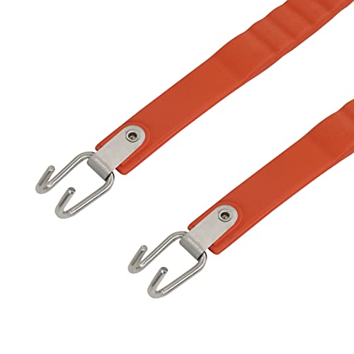 OXTOUF Golf Cart Battery Lifter Straps (2 Pcs) Orange - Fits Trojan/Club Car/EZGO/Yamaha