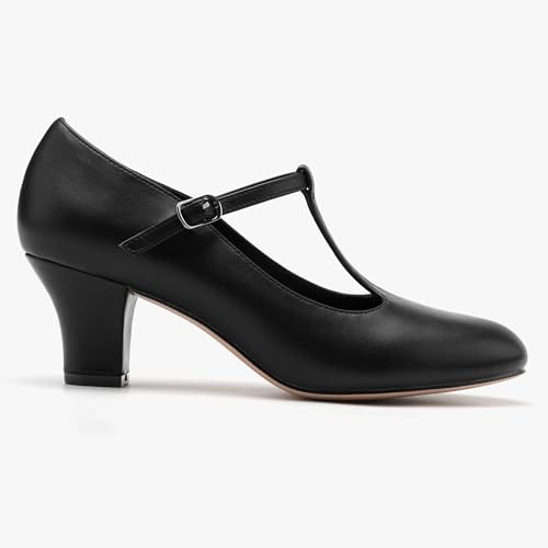 Stelle Women's 2.5-Inch T-Strap Character Shoes Black - Size 7.5