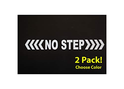No Step Vinyl Decal Sticker - 10 x 1.25 Inch - Waterproof - 2 Pack - White