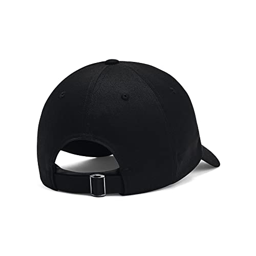 Under Armour Men's Branded Hat Black/White Adjustable Cotton Cap