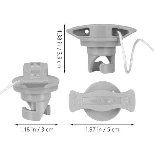 2PCS Inflatable Boat Valve Covers - Leak-Proof Spiral Air Plugs