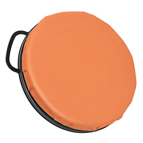 Foxtune Orange 360-Degree Swivel Bucket Seat Cushion for Fishing, Gardening, Hunting, Camping