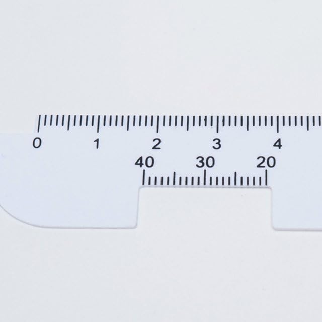Pupillary Distance Ruler Set - 2pcs White Measuring Tool for Eyeglasses