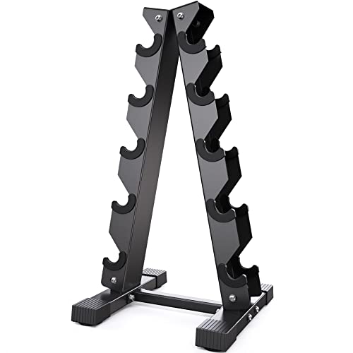 Compact A-Frame Dumbbell Rack - 5 Tier, 480LB Capacity