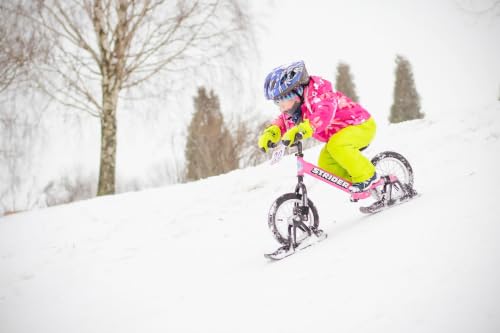 Strider Snow Ski Set for 12" Balance Bikes — Converts to Sled for Ages 1–4