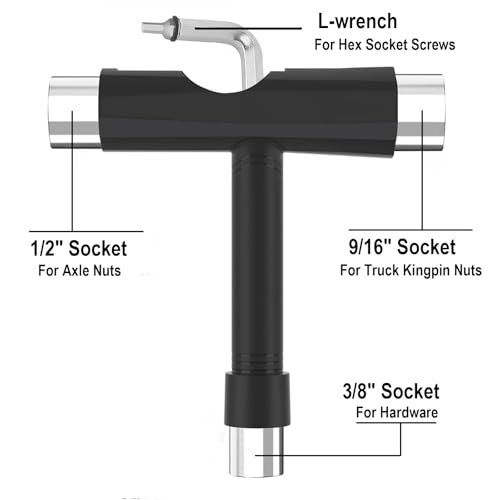All-in-One Skateboard T-Tool - Portable Multi-Function Repair Tool