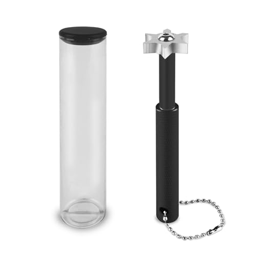 Golf Club Groove Sharpener Tool with 6 Heads & Storage Tube