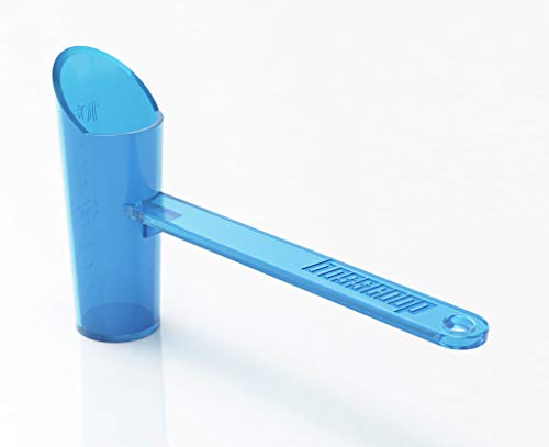 No Spill Water Bottle Scoop for Supplements - BPA Free, Blue
