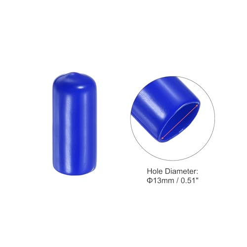 Billiard Cue Tip Protector - Blue Rubber Sleeve 13mm (5 Pcs)
