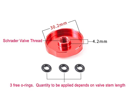 Bike Air Valve Top Cap Cover - CNC Machined, Black