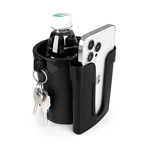 3-in-1 Bike Cup Holder with Phone & Key Holder - Black