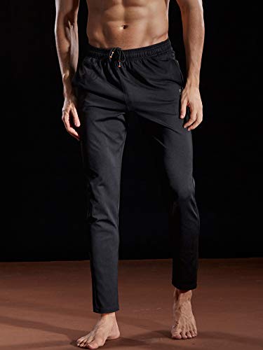 NELEUS Men's Athletic Running Tapered Pants - Large / 7006# Black