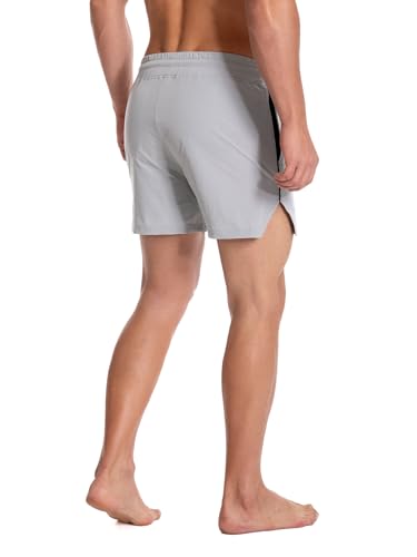 Men's 5-Inch Athletic Gym Shorts - Medium Grey