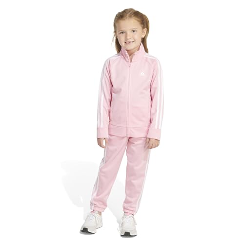 adidas Girls 2-Piece Pink Tricot Track Set - Size 6X