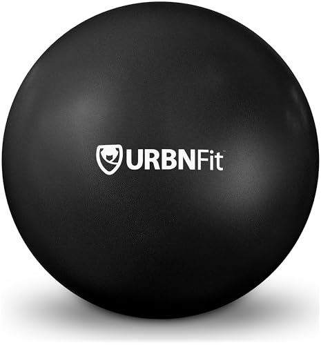 9” Mini Exercise Ball - Black Pilates & Yoga Stability Ball for Core Strength, Balance & Therapy