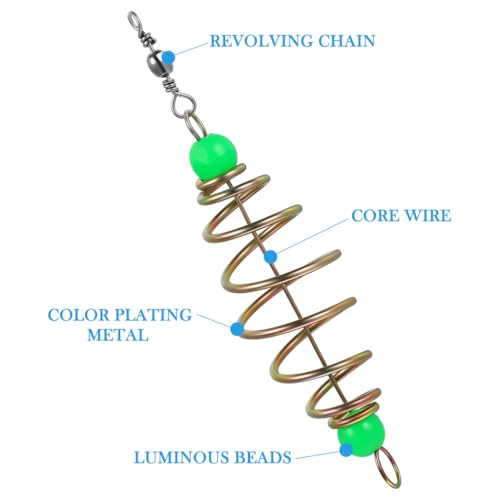 12-Piece Luminous Fishing Feeder Cage Set for Carp & Bream