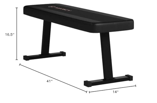 Flat Utility Weight Bench for Home Gym - Basic Black