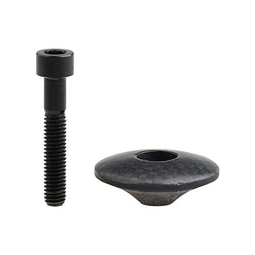 Wanyifa Matte Black 1/8" 3K Carbon Fiber Cycling Headset Top Cap Upgrade