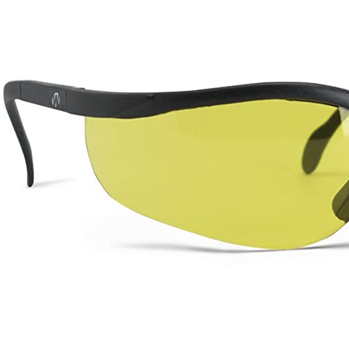 Safety Shooting Glasses with Adjustable Rubber Nose Piece - Yellow