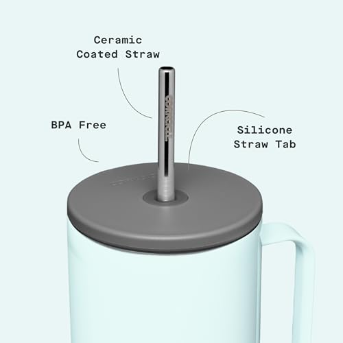 Corkcicle XL Handle Tumbler 30oz Gloss Powder Blue Cold Drink Cup