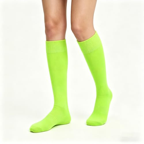 Knee High Socks for Men & Women - Soft Long Tube - Medium-Large Green
