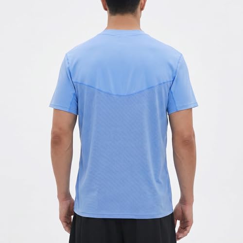 Riverruns Men's UPF 50+ Quick-Dry Fishing Shirt XL Blue - Breathable Mesh Back