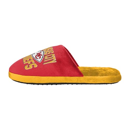 Kansas City Chiefs Slide Slippers - Embroidered Team Logo, Size 11-12
