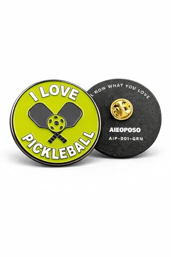 Pickleball Pin Badge - I Love Pickleball Metal Accessory