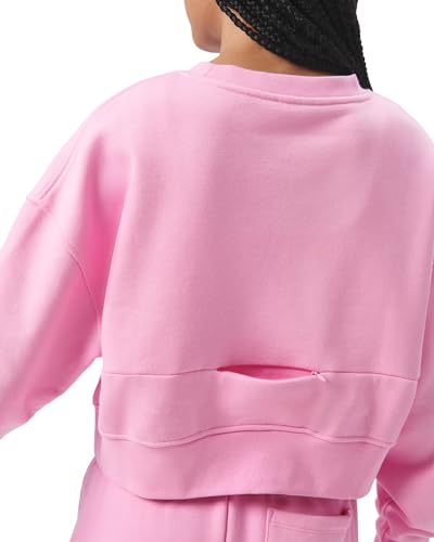 Cozy Crush Cropped Sweatshirt - X-Small, Hot Pink