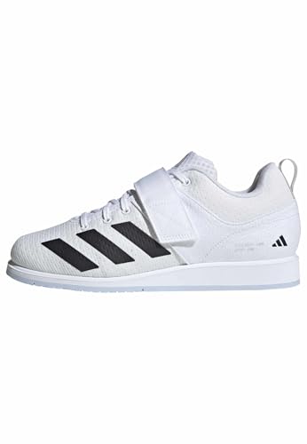 Powerlift 5 Weightlifting Shoes - Unisex Adult, Size 13 Women/12 Men - White/Black/Crystal Sky