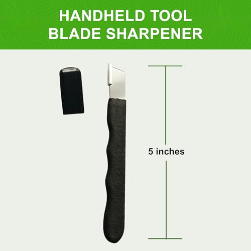 5" Handheld Multi-Purpose Garden Tool Blade Sharpener - Ergonomic Non-Slip Handle