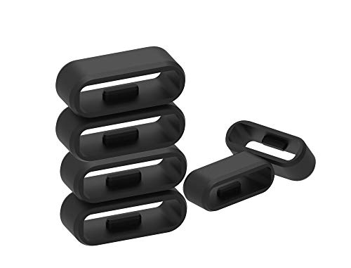 Silicone Fastener Clips for Garmin Smartwatch Bands - Black