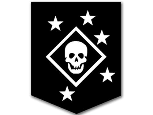 MARSOC Skull and Stars Logo Sticker - 3x4 Inch, Weather-Proof