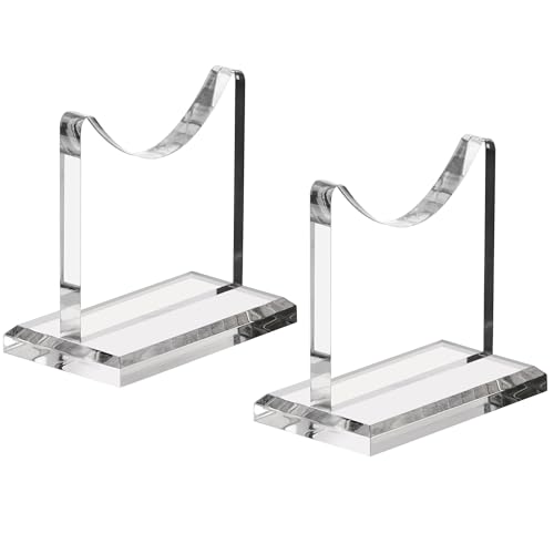 SANRUI 2PCS Acrylic Weapon Display Stand 2.8 Inch Clear Wand Holder for Lightsabers & Collectibles