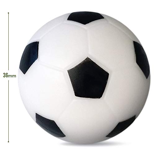 36mm Foosball Replacement Balls - 6 Pack Black & White