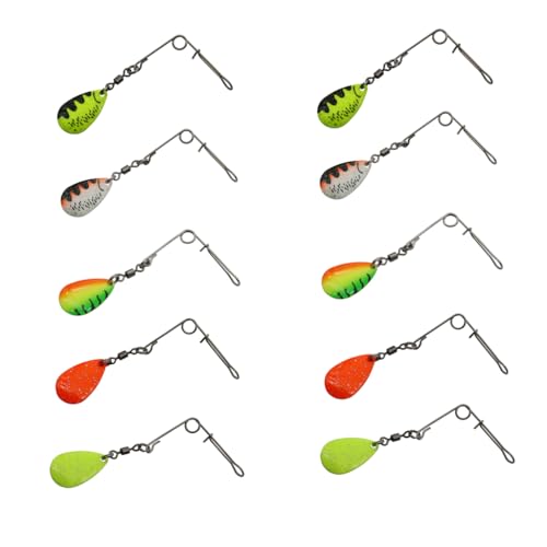 Lowifar Coated Water 10pcs Fishing Spinner Blades for Spinnerbait & Lures